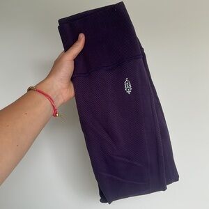 FREE PEOPLE | FP Movement Purple Ribbed Tights